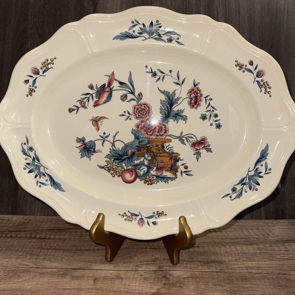 WEDGWOOD china Williamsburg Potpourri OVAL Meat SERVING Platter 15”+